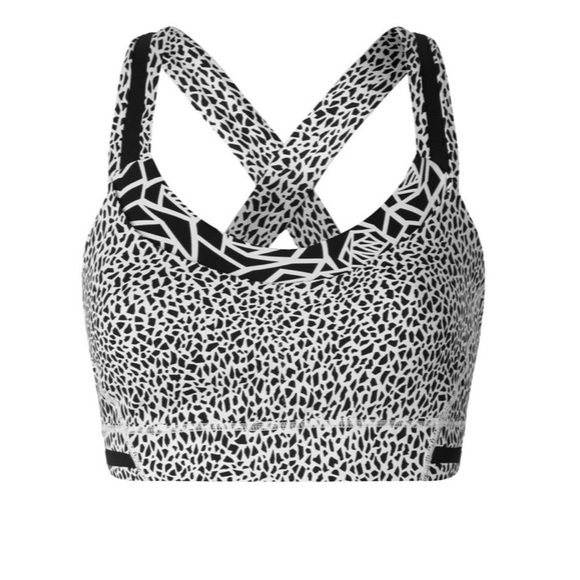 Lululemon Rack Pack Bra Miss Mosaic White / Posey Black White / Black - Picture 1 of 15